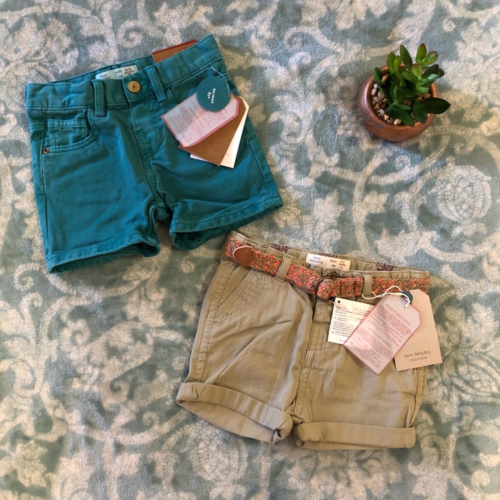 NWT Zara baby shorts lot
